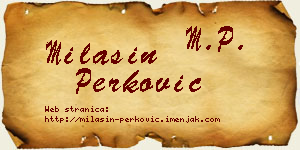 Milašin Perković vizit kartica